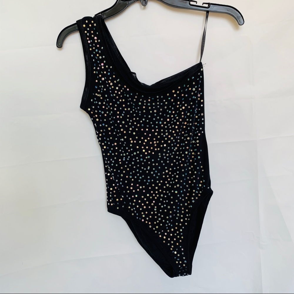 Kikiriki one shoulder sleeveless bodysuit